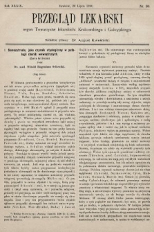 Przegląd Lekarski : organ Towarzystw lekarskich: Krakowskiego i Galicyjskiego. 1900, nr 30