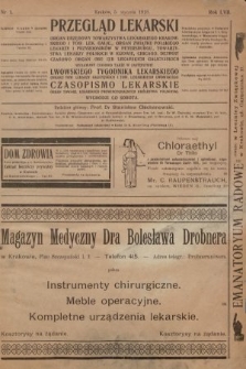 Przegląd Lekarski oraz Czasopismo Lekarskie. 1918, nr 1