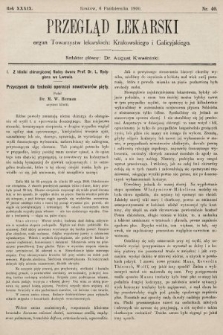 Przegląd Lekarski : organ Towarzystw lekarskich: Krakowskiego i Galicyjskiego. 1900, nr 40