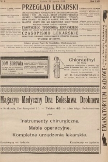 Przegląd Lekarski oraz Czasopismo Lekarskie. 1918, nr 4