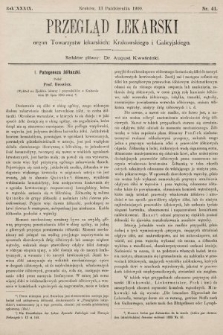 Przegląd Lekarski : organ Towarzystw lekarskich: Krakowskiego i Galicyjskiego. 1900, nr 41