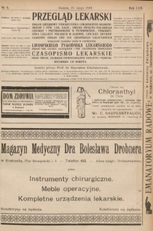 Przegląd Lekarski oraz Czasopismo Lekarskie. 1918, nr 8