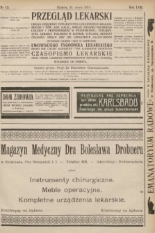 Przegląd Lekarski oraz Czasopismo Lekarskie. 1918, nr 12