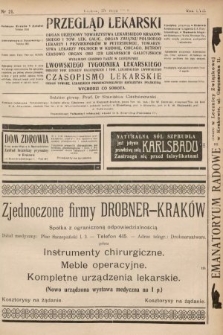 Przegląd Lekarski oraz Czasopismo Lekarskie. 1918, nr 21