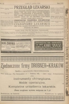 Przegląd Lekarski oraz Czasopismo Lekarskie. 1918, nr 22