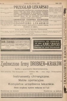 Przegląd Lekarski oraz Czasopismo Lekarskie. 1918, nr 23