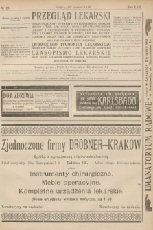 Przegląd Lekarski oraz Czasopismo Lekarskie. 1918, nr 25