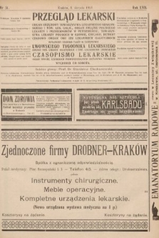 Przegląd Lekarski oraz Czasopismo Lekarskie. 1918, nr 31