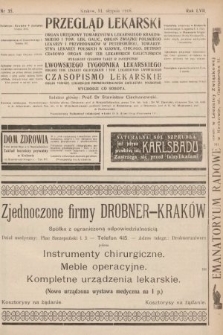 Przegląd Lekarski oraz Czasopismo Lekarskie. 1918, nr 35