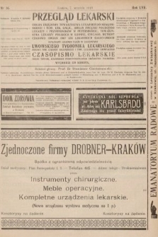 Przegląd Lekarski oraz Czasopismo Lekarskie. 1918, nr 36