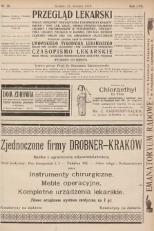 Przegląd Lekarski oraz Czasopismo Lekarskie. 1918, nr 38