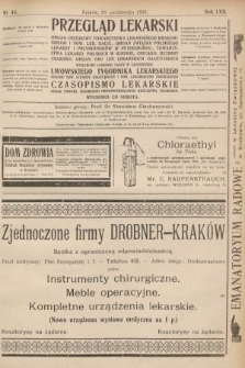 Przegląd Lekarski oraz Czasopismo Lekarskie. 1918, nr 43
