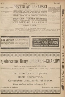 Przegląd Lekarski oraz Czasopismo Lekarskie. 1918, nr 46