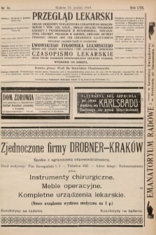 Przegląd Lekarski oraz Czasopismo Lekarskie. 1918, nr 50