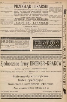 Przegląd Lekarski oraz Czasopismo Lekarskie. 1918, nr 51