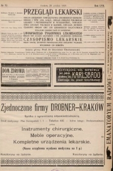 Przegląd Lekarski oraz Czasopismo Lekarskie. 1918, nr 52