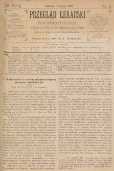 Przegląd Lekarski : organ Towarzystw Lekarskich Krakowskiego i Galicyjskiego. 1889, nr 6