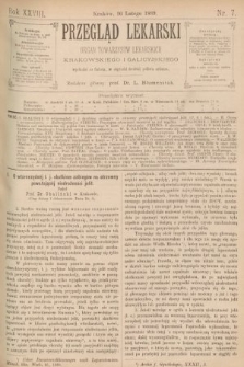 Przegląd Lekarski : organ Towarzystw Lekarskich Krakowskiego i Galicyjskiego. 1889, nr 7