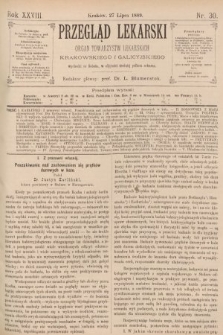 Przegląd Lekarski : organ Towarzystw Lekarskich Krakowskiego i Galicyjskiego. 1889, nr 30