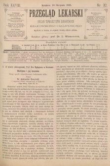 Przegląd Lekarski : organ Towarzystw Lekarskich Krakowskiego i Galicyjskiego. 1889, nr 32