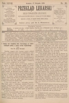 Przegląd Lekarski : organ Towarzystw Lekarskich Krakowskiego i Galicyjskiego. 1889, nr 33