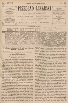 Przegląd Lekarski : organ Towarzystw Lekarskich Krakowskiego i Galicyjskiego. 1889, nr 39