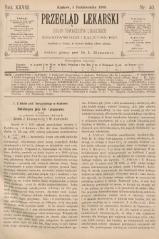 Przegląd Lekarski : organ Towarzystw Lekarskich Krakowskiego i Galicyjskiego. 1889, nr 40