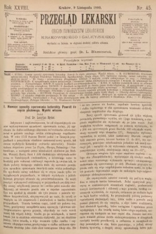 Przegląd Lekarski : organ Towarzystw Lekarskich Krakowskiego i Galicyjskiego. 1889, nr 45