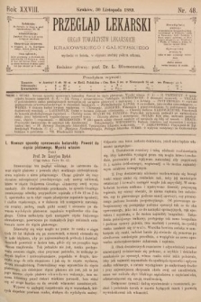 Przegląd Lekarski : organ Towarzystw Lekarskich Krakowskiego i Galicyjskiego. 1889, nr 48