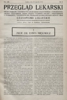 Przegląd Lekarski oraz Czasopismo Lekarskie. 1914, nr 2