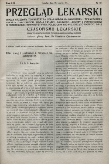 Przegląd Lekarski oraz Czasopismo Lekarskie. 1914, nr 12