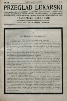Przegląd Lekarski oraz Czasopismo Lekarskie. 1914, nr 13