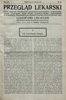 Przegląd Lekarski oraz Czasopismo Lekarskie. 1914, nr 16