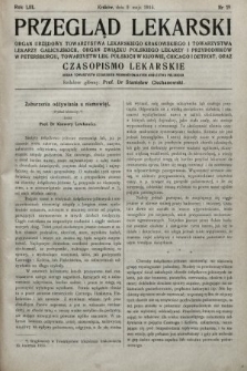 Przegląd Lekarski oraz Czasopismo Lekarskie. 1914, nr 19