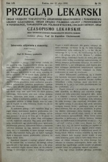 Przegląd Lekarski oraz Czasopismo Lekarskie. 1914, nr 20