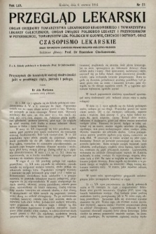 Przegląd Lekarski oraz Czasopismo Lekarskie. 1914, nr 23