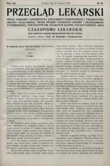 Przegląd Lekarski oraz Czasopismo Lekarskie. 1914, nr 26