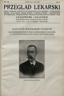 Przegląd Lekarski oraz Czasopismo Lekarskie. 1914, nr 27