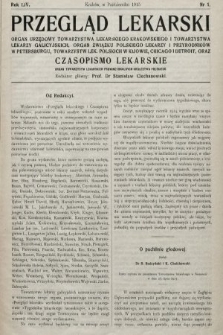 Przegląd Lekarski oraz Czasopismo Lekarskie. 1915, nr 1