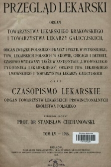 Przegląd Lekarski oraz Czasopismo Lekarskie. 1916 [całość]