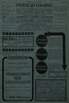 Przegląd Lekarski oraz Czasopismo Lekarskie. 1916, nr 1