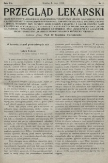 Przegląd Lekarski oraz Czasopismo Lekarskie. 1916, nr 5