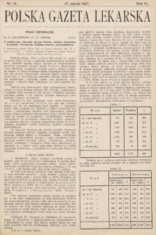 Polska Gazeta Lekarska. 1927, nr 13
