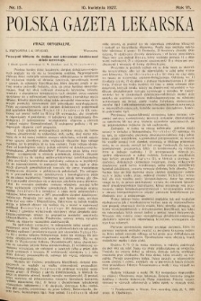Polska Gazeta Lekarska. 1927, nr 15