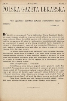 Polska Gazeta Lekarska. 1927, nr 21