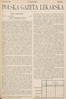 Polska Gazeta Lekarska. 1927, nr 28 i 29