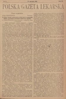 Polska Gazeta Lekarska : dawniej Gazeta Lekarska, Przegląd Lekarski oraz Czasopismo Lekarskie i Lwowski Tygodnik Lekarski. 1924, nr 4