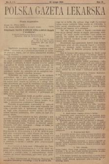 Polska Gazeta Lekarska : dawniej Gazeta Lekarska, Przegląd Lekarski oraz Czasopismo Lekarskie i Lwowski Tygodnik Lekarski. 1924, nr 5 i 6