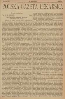 Polska Gazeta Lekarska : dawniej Gazeta Lekarska, Przegląd Lekarski oraz Czasopismo Lekarskie i Lwowski Tygodnik Lekarski. 1924, nr 20 i 21