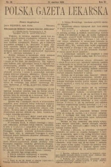 Polska Gazeta Lekarska : dawniej Gazeta Lekarska, Przegląd Lekarski oraz Czasopismo Lekarskie i Lwowski Tygodnik Lekarski. 1924, nr 24